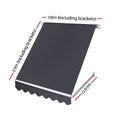 Instahut Retractable Awning 1.8x2.1m Pivot Arm Window Outdoor Blinds