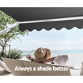 Instahut Retractable Awning 1.8x2.1m Pivot Arm Window Outdoor Blinds