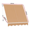 Instahut 2.1X2.1M Beige Retractable Awning Pivot Arm Window