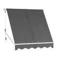 Instahut Retractable Window Awning 2.1x2.1m Grey Outdoor Blind