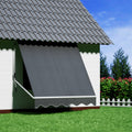 Instahut Retractable Window Awning 2.1x2.1m Grey Outdoor Blind