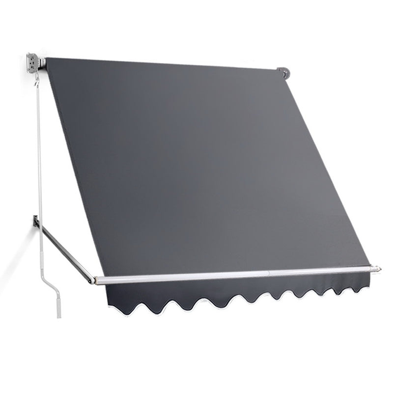 Instahut Retractable Awning 2.4x2.1m Pivot Arm Outdoor Blind