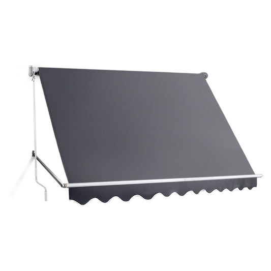 Instahut Retractable Awning 2.8X2.1M Window Pivot Arm Patio
