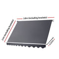 Instahut Retractable Awning 2.8X2.1M Window Pivot Arm Patio