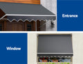 Instahut Retractable Awning 2.8X2.1M Window Pivot Arm Patio