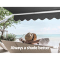 Instahut Retractable Awning 3.1x2.1m Pivot Arm Window Blind