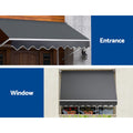 Instahut Retractable Awning 3.1x2.1m Pivot Arm Window Blind