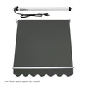 Instahut Motorised Pivot Arm Awning Window Sun Shade 1.5 X 2.1M Grey