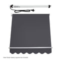 Instahut Motorised Pivot Arm Awning Window Sun Shade 1.8 X 2.1M Grey