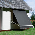 Instahut Motorised Pivot Arm Awning Window Sun Shade 2.1 X 2.1M Grey