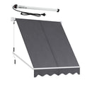 Instahut Motorised Pivot Arm Awning Window Sun Shade 2.1 X 2.1M Grey