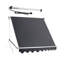 Instahut Motorised Pivot Arm Awning Window Sun Shade 2.4 X 2.1M Grey