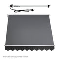 Instahut Motorised Pivot Arm Awning Window Sun Shade 2.4 X 2.1M Grey