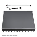 Instahut Motorised Pivot Arm Awning Window Sun Shade 2.8 X 2.1M Grey