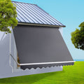 Instahut Motorised Pivot Arm Awning Window Sun Shade 3.1 X 2.1M Grey