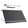 Instahut Motorised Pivot Arm Awning Window Sun Shade 3.1 X 2.1M Grey