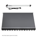 Instahut Motorised Pivot Arm Awning Window Sun Shade 3.1 X 2.1M Grey