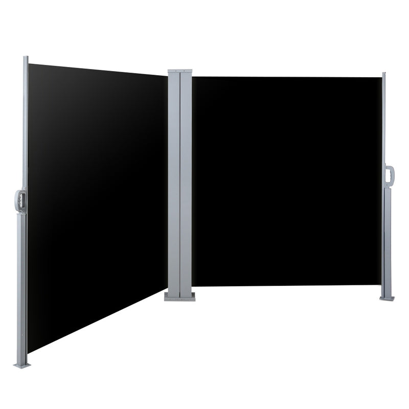 Instahut Side Awning 2x6m Retractable Sun Shade Outdoor Black
