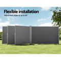 Instahut Side Awning 2X6M Grey Retractable Privacy Screen Shade