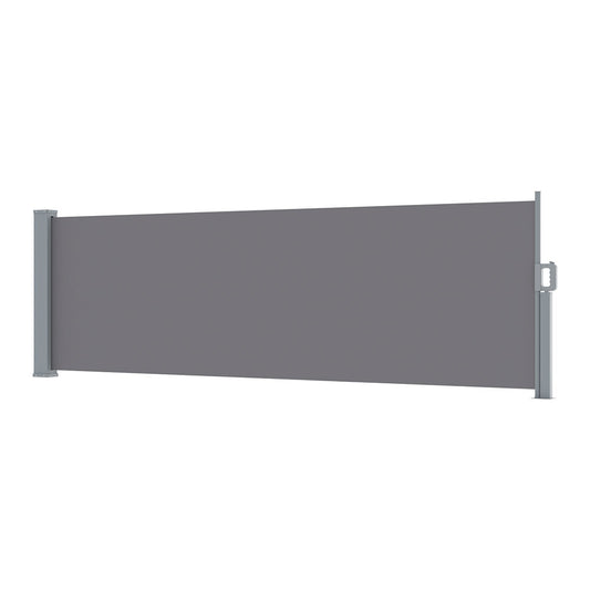 Instahut Side Awning 1X3M Grey Retractable Outdoor Sun Shade