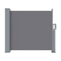 Instahut Side Awning 1X3M Grey Retractable Outdoor Sun Shade