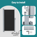 Instahut 1.4X3M Side Awning Retractable Privacy Screen Outdoor Sun Shade Black