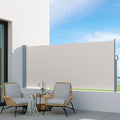 Instahut Side Awning 1.4X3M Retractable Cream Outdoor Sun Shade