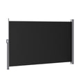 Instahut Side Awning 1.8X3M Black Retractable Sun Shade Privacy