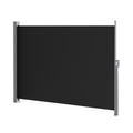 Instahut Side Awning 1.8X3M Black Retractable Sun Shade Privacy