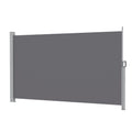 Instahut 1.8X4M Side Awning Retractable Privacy Screen Outdoor Sun Shade Grey