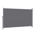 Instahut 1.8X4M Side Awning Retractable Privacy Screen Outdoor Sun Shade Grey