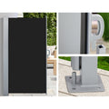 Instahut Side Awning 2X3M Black Retractable Privacy Screen