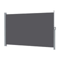 Instahut 2X3.5M Side Awning Retractable Privacy Screen Outdoor Sun Shade Grey