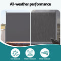 Instahut 2X3.5M Side Awning Retractable Privacy Screen Outdoor Sun Shade Grey