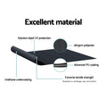 Instahut Window Door Awning 1.2x0.6m Black Polyester Steel