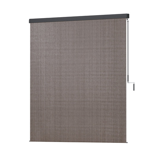 Instahut 2.1x2.5M Outdoor Blinds Roll Down Retractable Brown