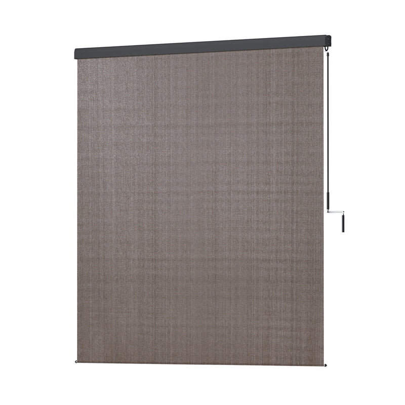 Instahut 2.1x2.5M Outdoor Blinds Roll Down Retractable Brown