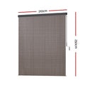 Instahut 2.1x2.5M Outdoor Blinds Roll Down Retractable Brown