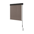 Instahut 2.1x2.5M Outdoor Blinds Roll Down Retractable Brown
