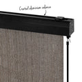 Instahut 2.1x2.5M Outdoor Blinds Roll Down Retractable Brown