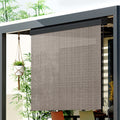 Instahut 2.1x2.5M Outdoor Blinds Roll Down Retractable Brown