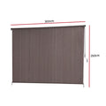 Instahut 3X2.5M Outdoor Blinds Awning Roll Down Retractable Knit Fabric Outdoor Blinds Window Shade Brown