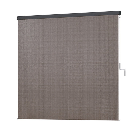 Instahut 3x2.5m Roll Down Outdoor Blinds Awning Retractable Brown