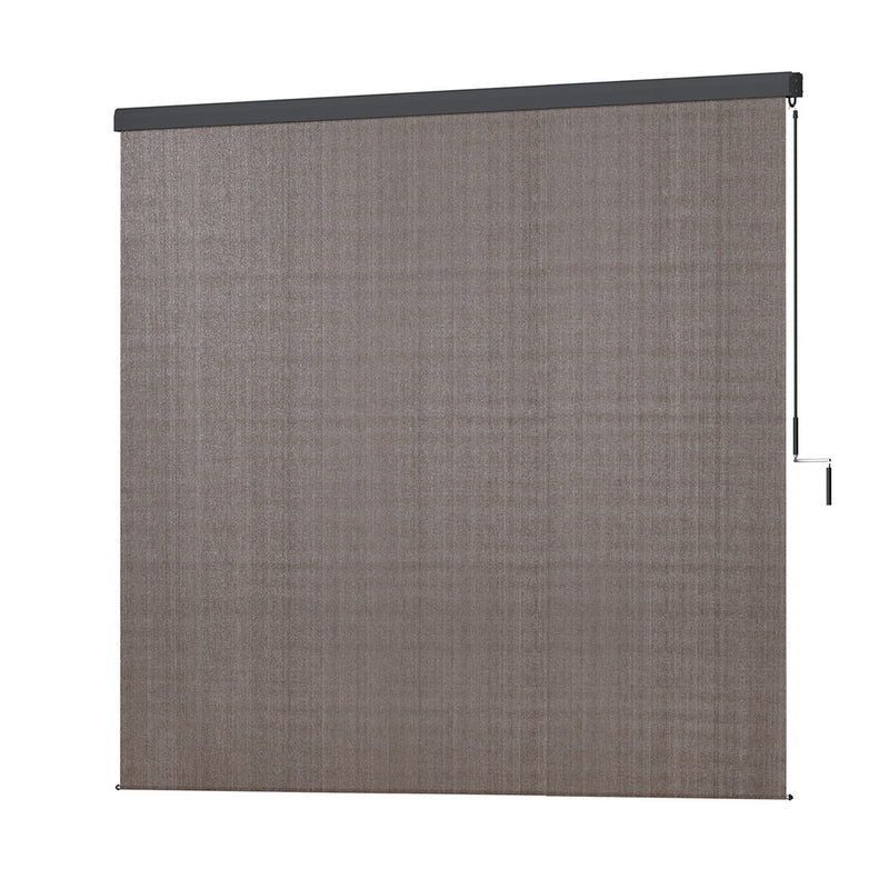 Instahut 3x2.5m Roll Down Outdoor Blinds Awning Retractable Brown