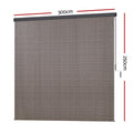 Instahut 3x2.5m Roll Down Outdoor Blinds Awning Retractable Brown