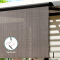 Instahut 3x2.5m Roll Down Outdoor Blinds Awning Retractable Brown