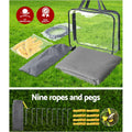 Caravan Privacy Screen Awning 3.4x1.95M End Wall Grey