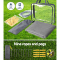 Caravan Privacy Screen 3.7X1.95M End Wall Sun Shade Grey