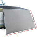 Caravan Side Awning 4M End Wall Privacy Screen Grey Shade