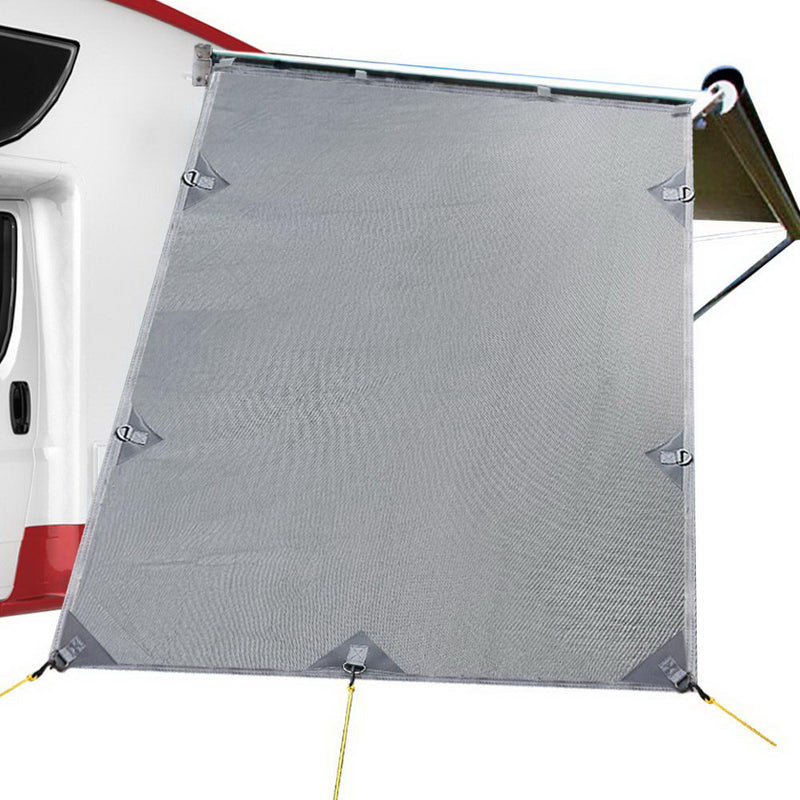 Caravan Awning End Wall 1.95 x 2.2M Privacy Screen Sun Shade Grey
